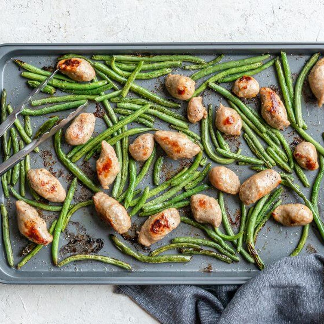 Green Beans & Sausage Sheet Pan