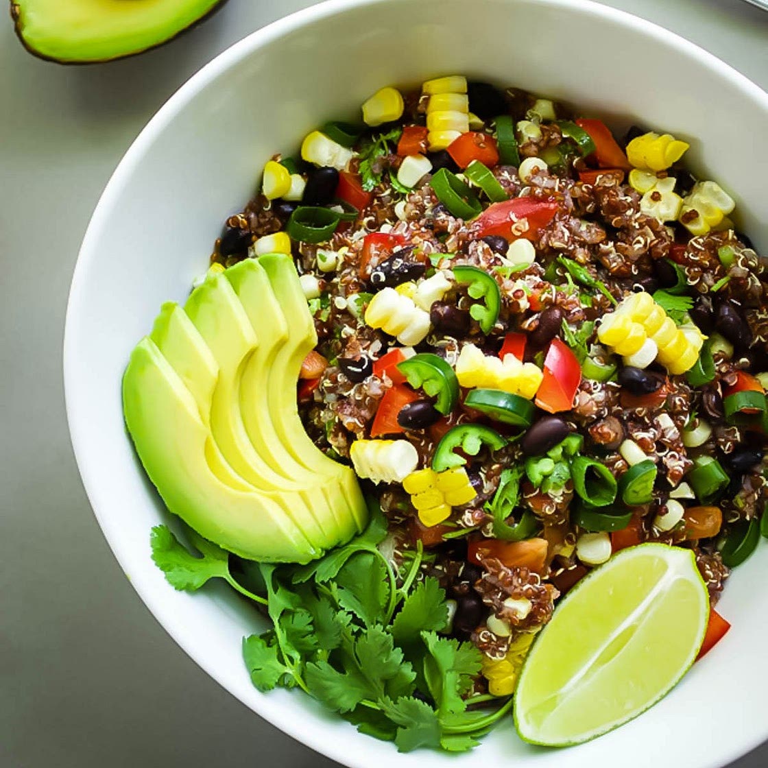 Spicy Red Quinoa Salad