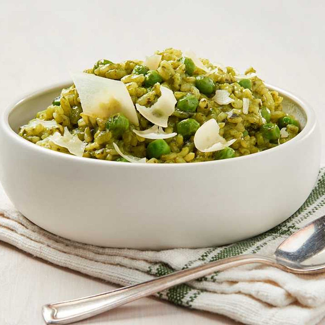 Risotto with Spinach and Peas
