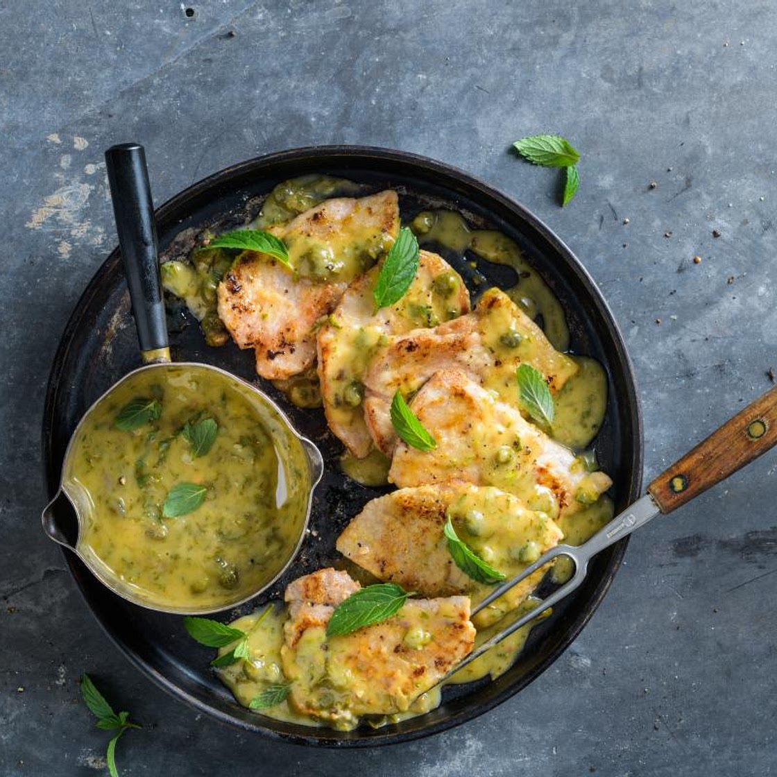 Schweinsplätzli mit Kapernsauce