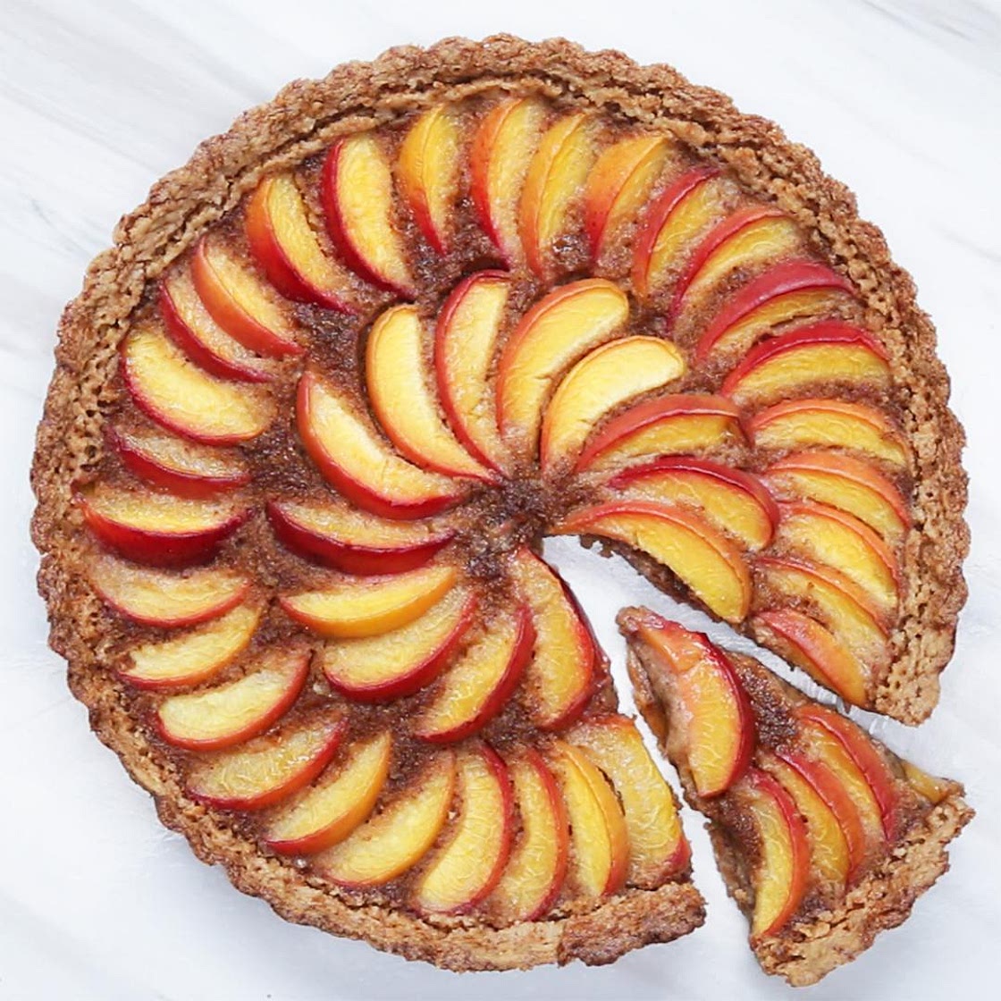 Dairy-Free Peach Tart Recipe by Tasty