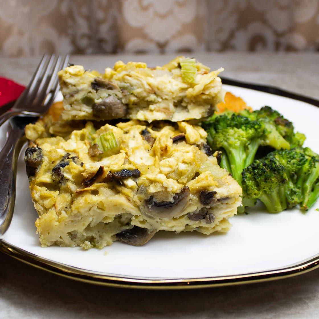GG's Matzo Farfel Kugel (Savory Passover Stuffing)
