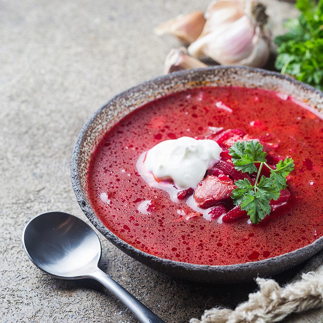 Soupe de betterave au blender chauffant