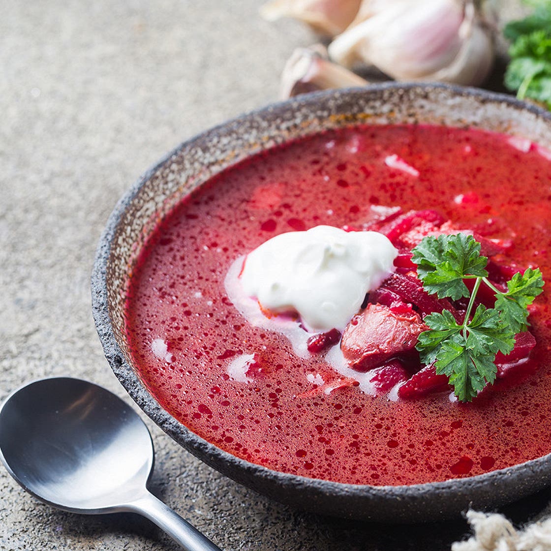Soupe de betterave au blender chauffant