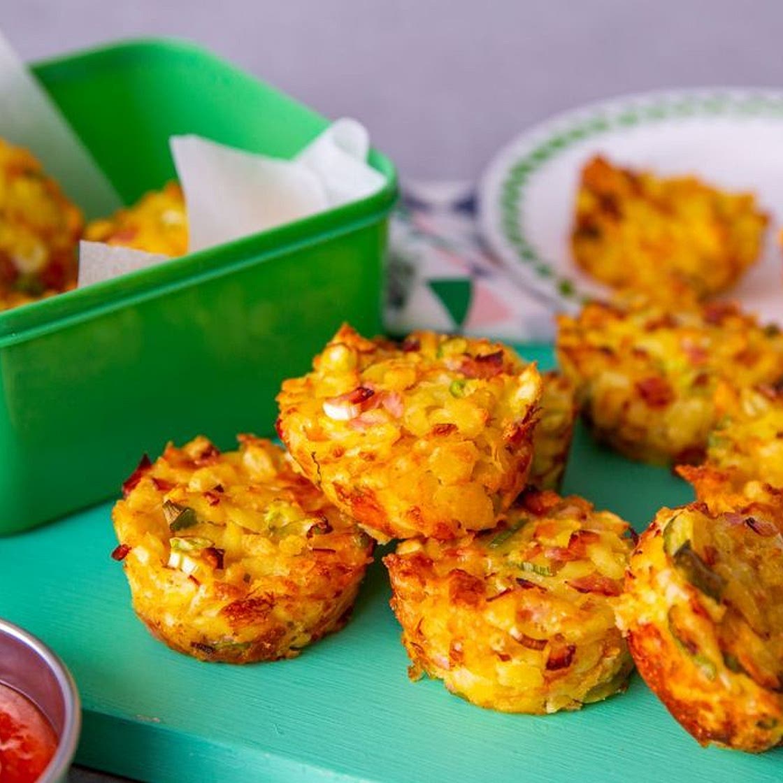 Ham and hash brown muffins