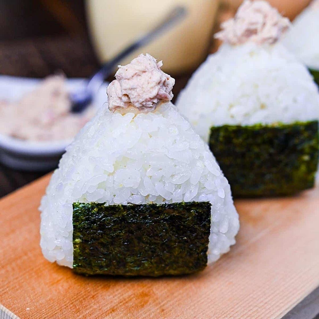 Tuna Mayo Onigiri (Japanese "Sea Chicken" Rice Balls)