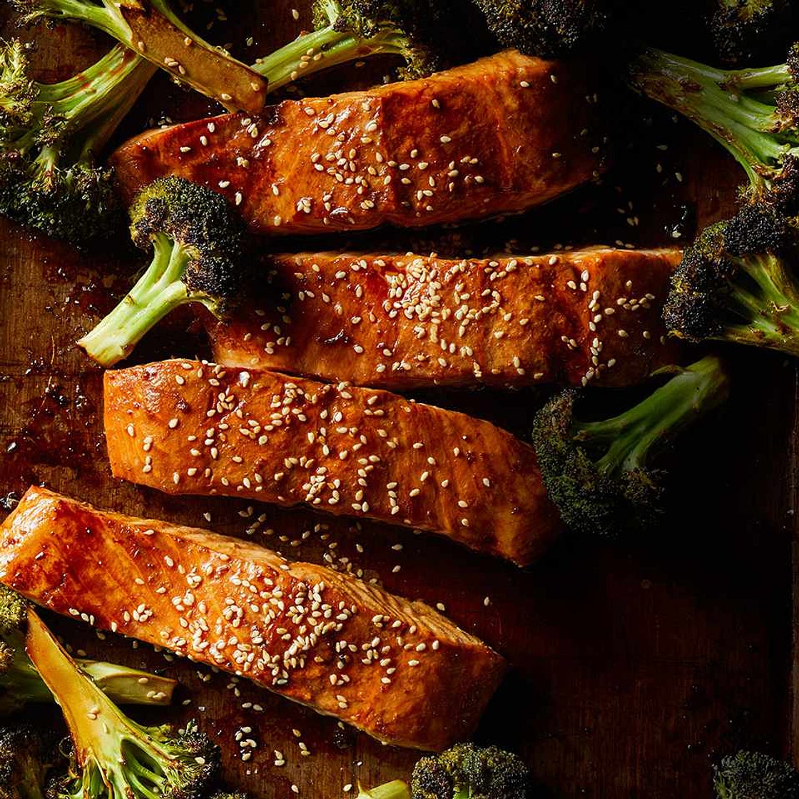 Ginger Roasted Salmon & Broccoli