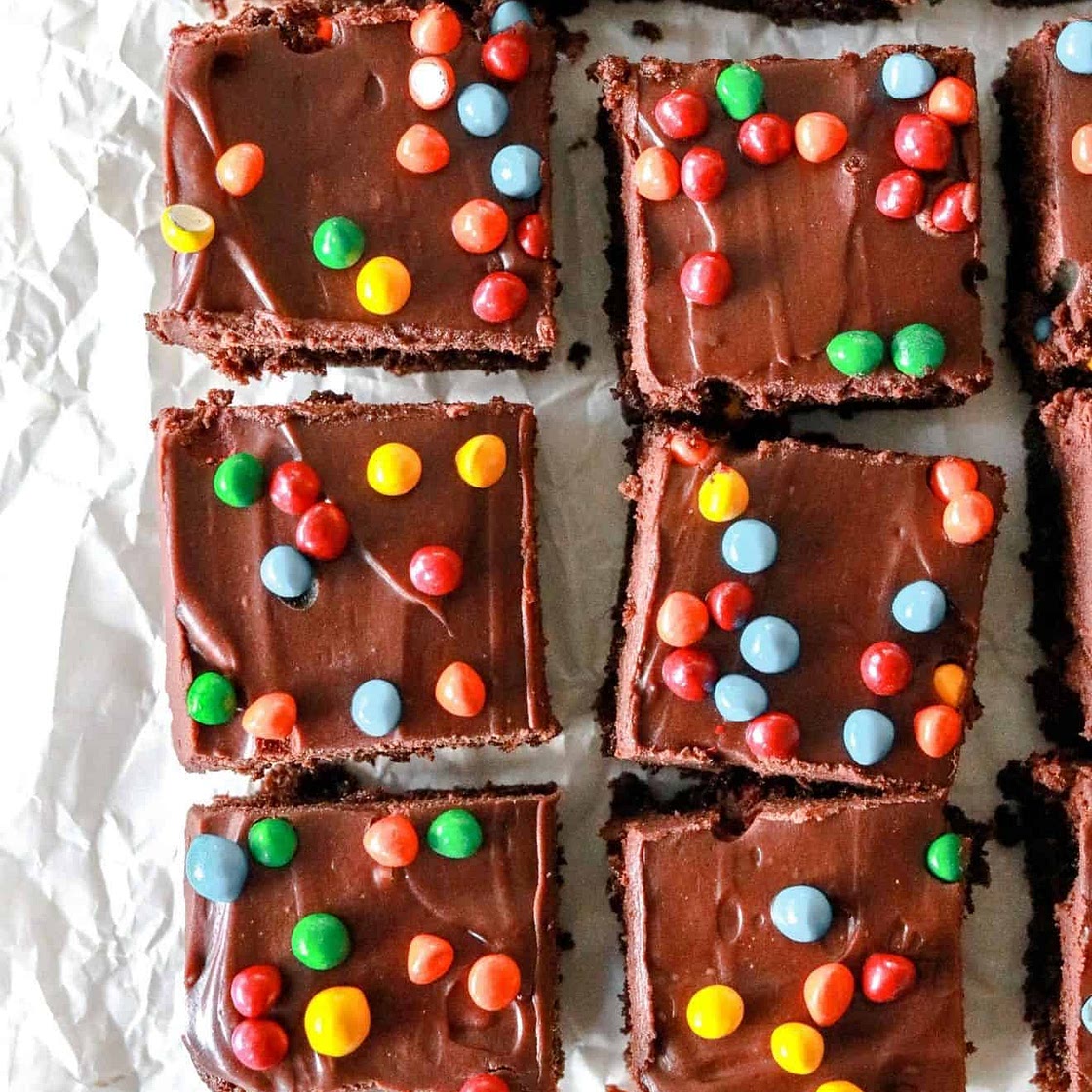 Moist & Fudgey Cosmic Brownies with Almond Flour
