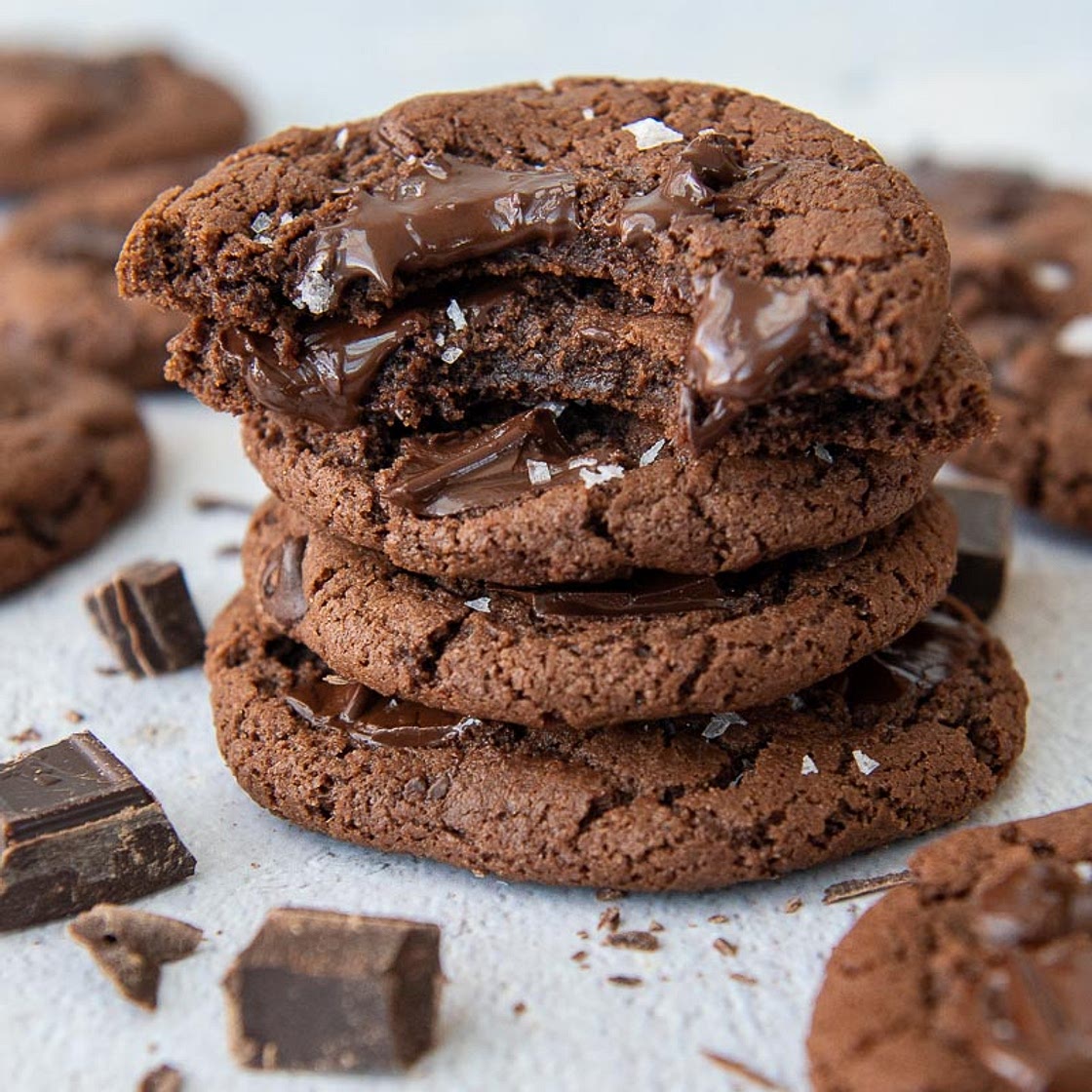 Soft, Fudgy Gluten-Free Double Chocolate Cookies