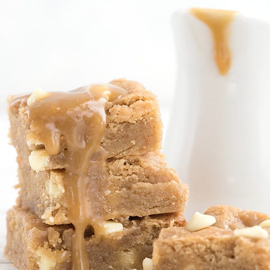 White Chocolate Caramel Blondies