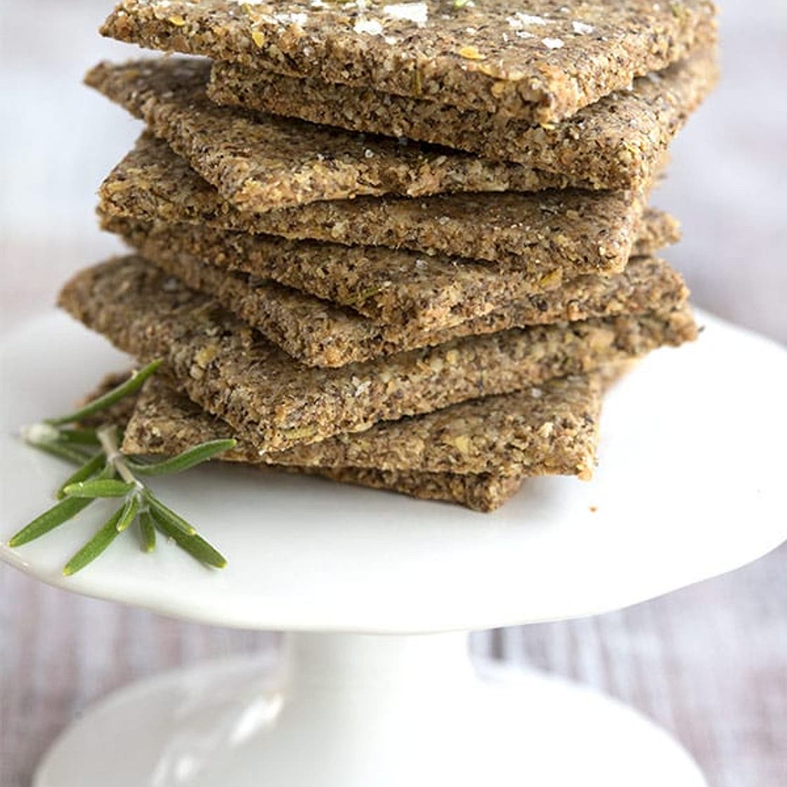 Keto Rosemary Parmesan Crackers