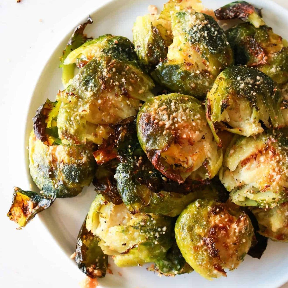 Crispy & Crunchy Parmesan Smashed Brussels Sprouts