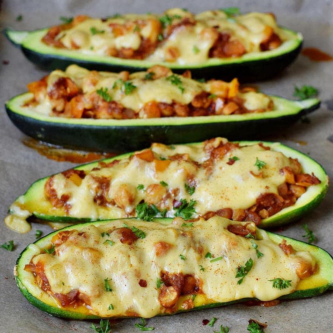 Vegan Stuffed Zucchini