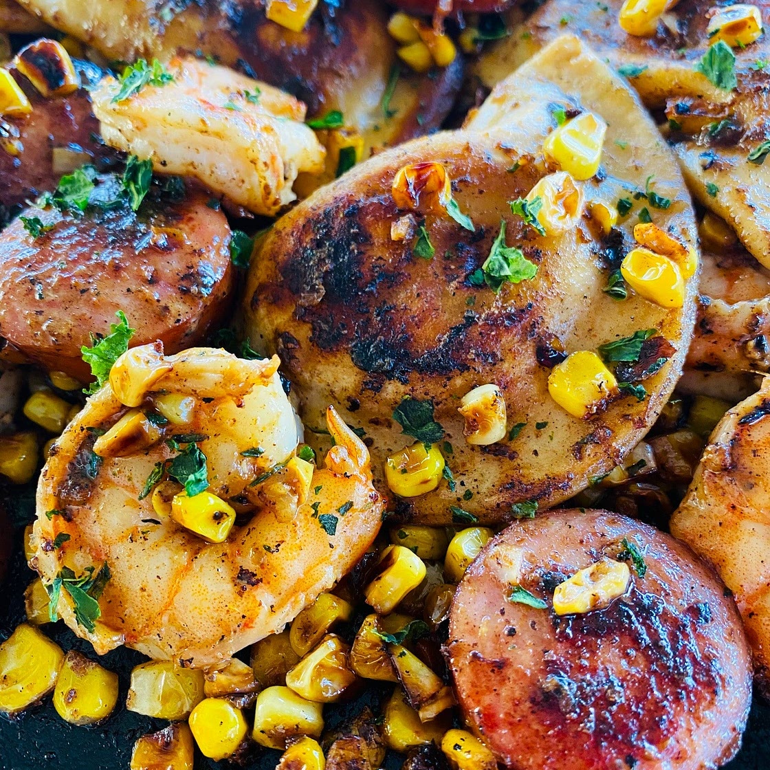 Griddle Pierogi Shrimp Boil