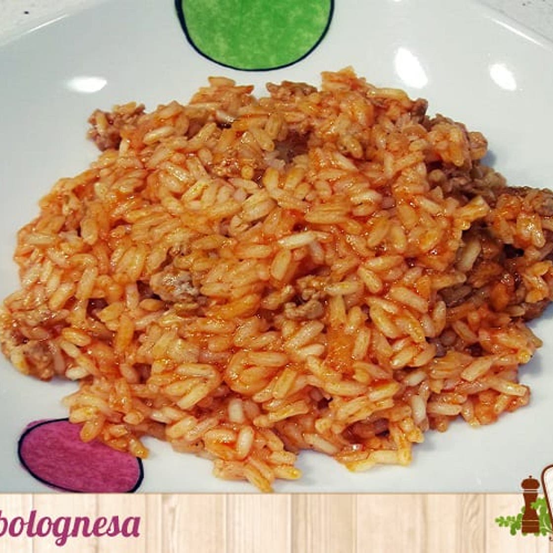 Arroz a la boloñesa