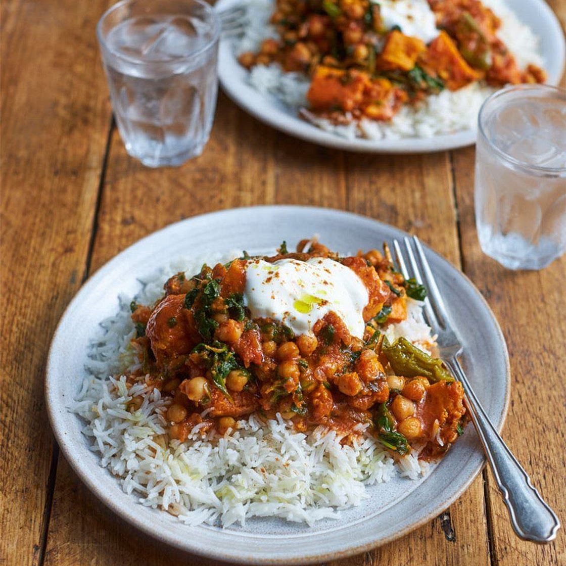 Sweet potato & chickpea curry