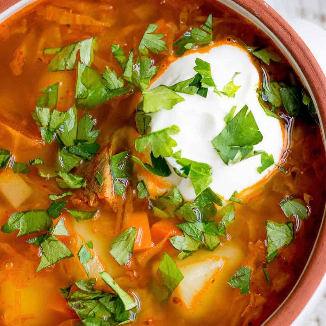 Shchi (Russian Sauerkraut Soup)
