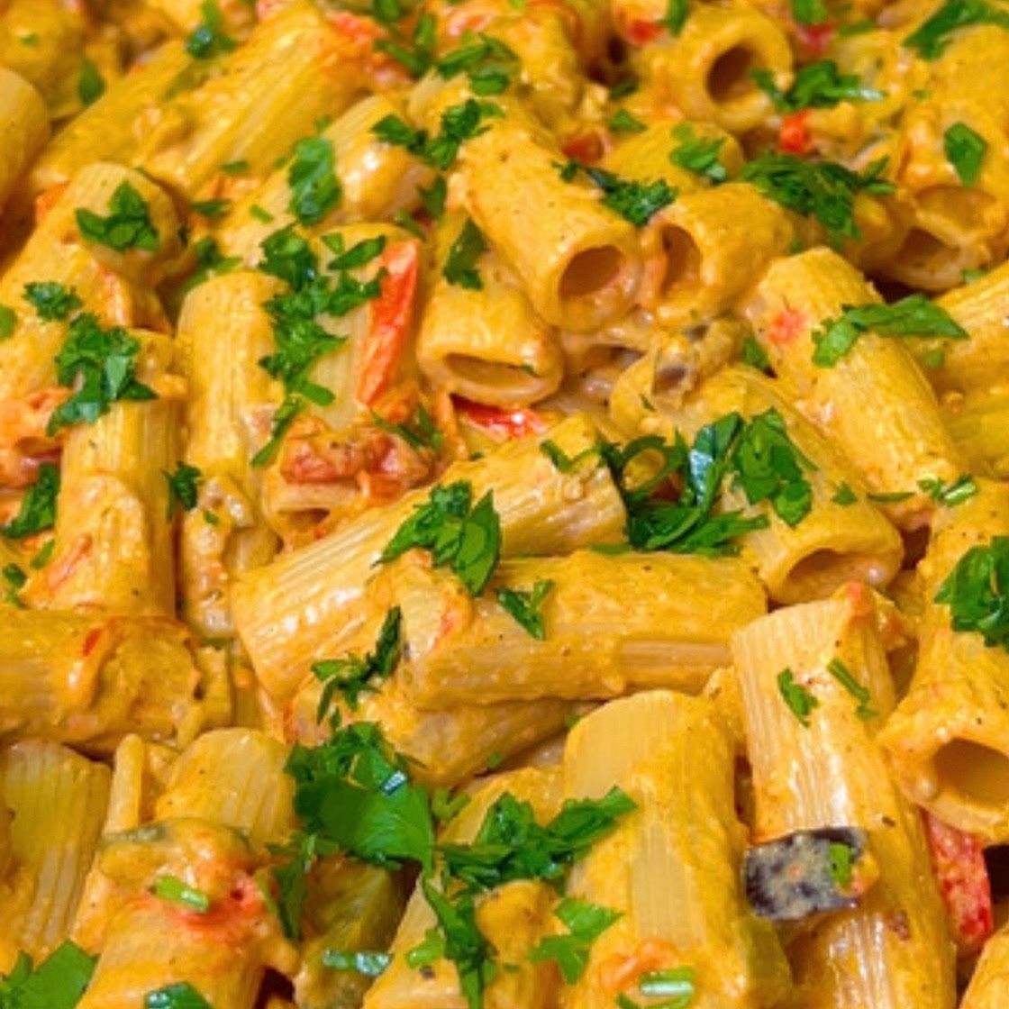 Cremige Überbackene Gemüse-Pasta