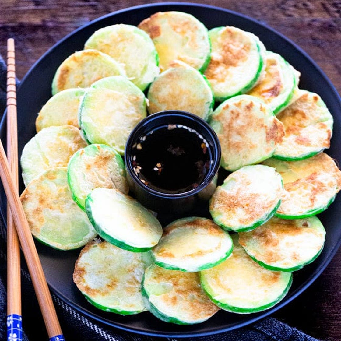 Pan Fried Korean Zucchini (Hobak Jeon)
