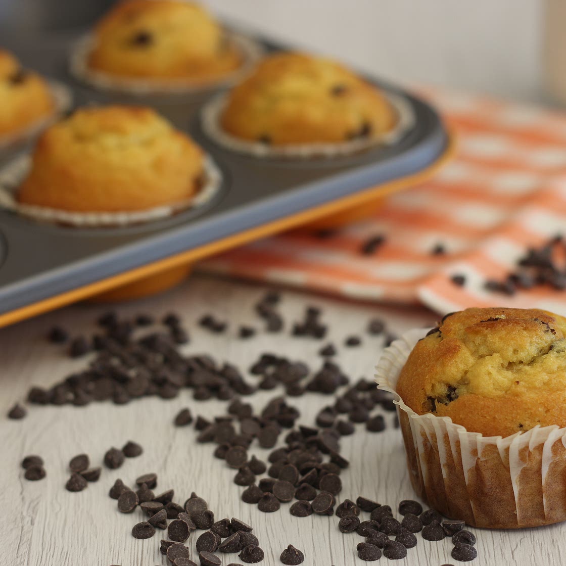 Muffin gluten free con gocce di cioccolato