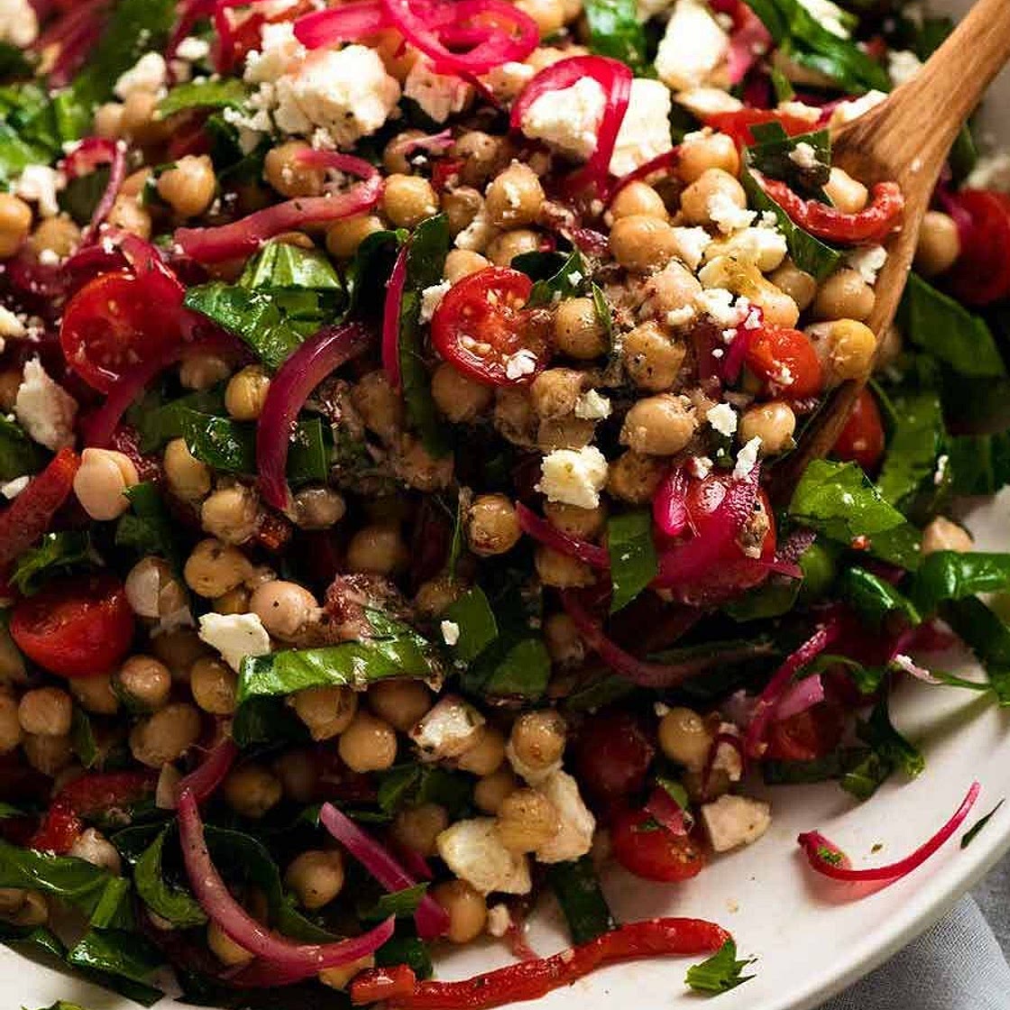Greek Marinated Chickpea Salad