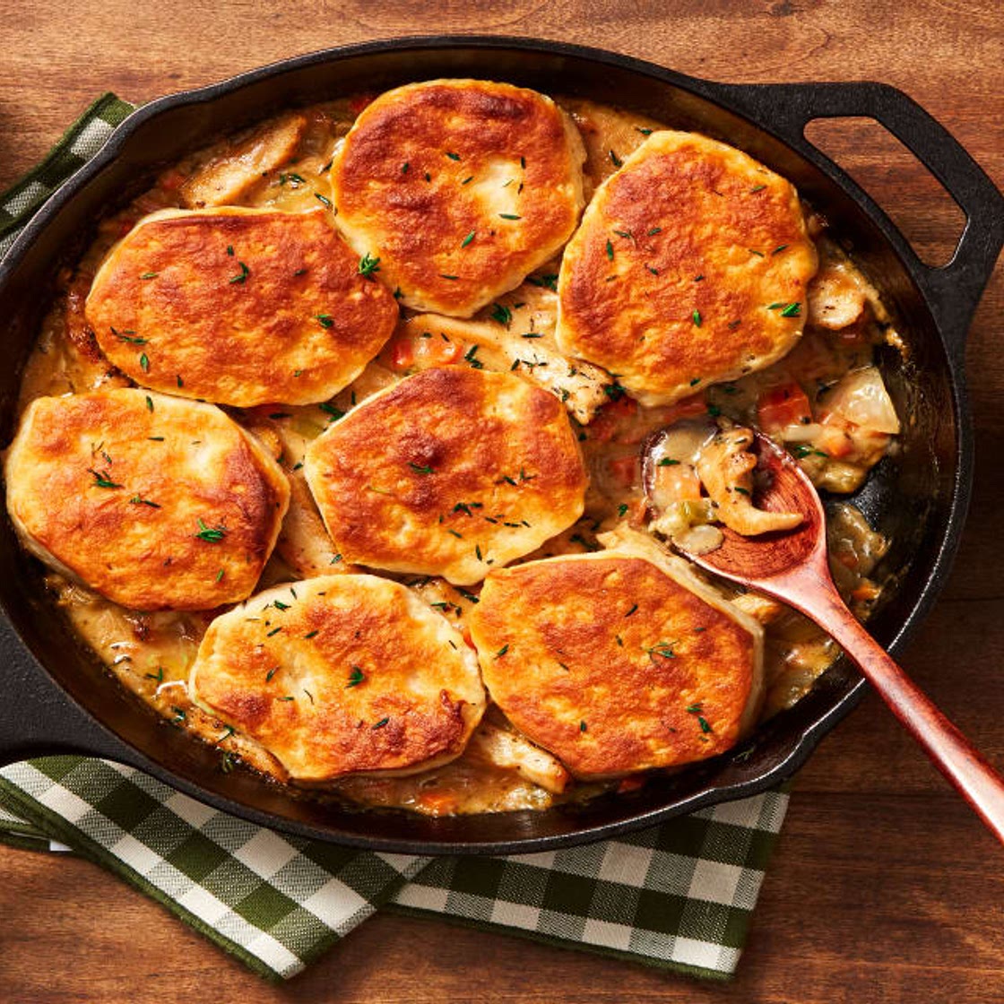 Chicken & Biscuit Pot Pie with Carrots, Celery & Fresh Thyme