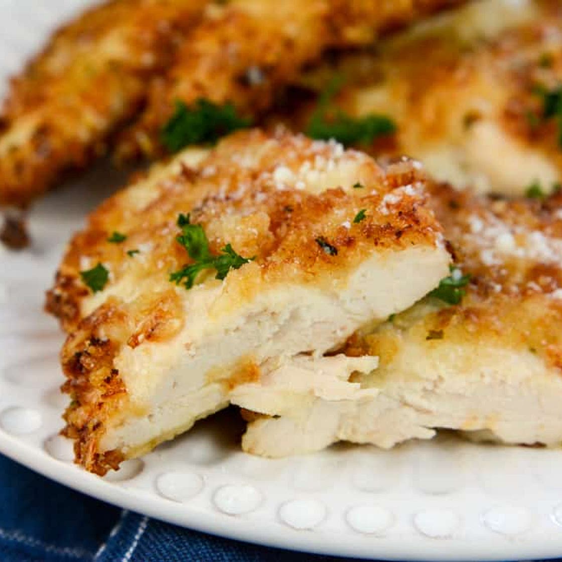 Air Fryer Parmesan Crusted Chicken