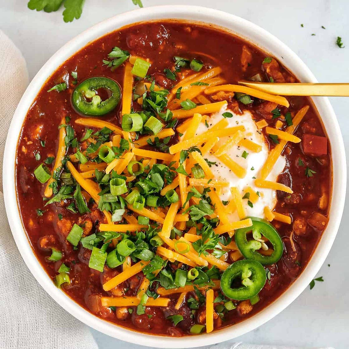 The BEST Healthy Turkey Chili