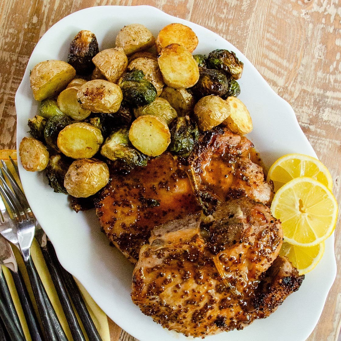 Air Fried Honey Mustard Pork Chops