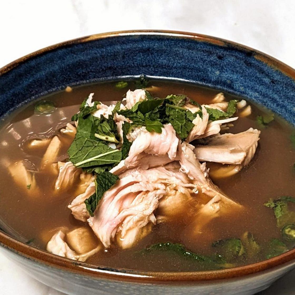 Chicken, lime and lemongrass soup