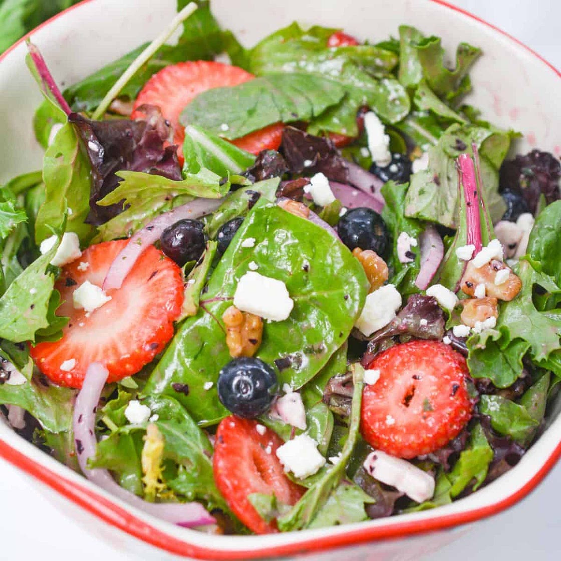 Berry Salad with Blueberry Dressing