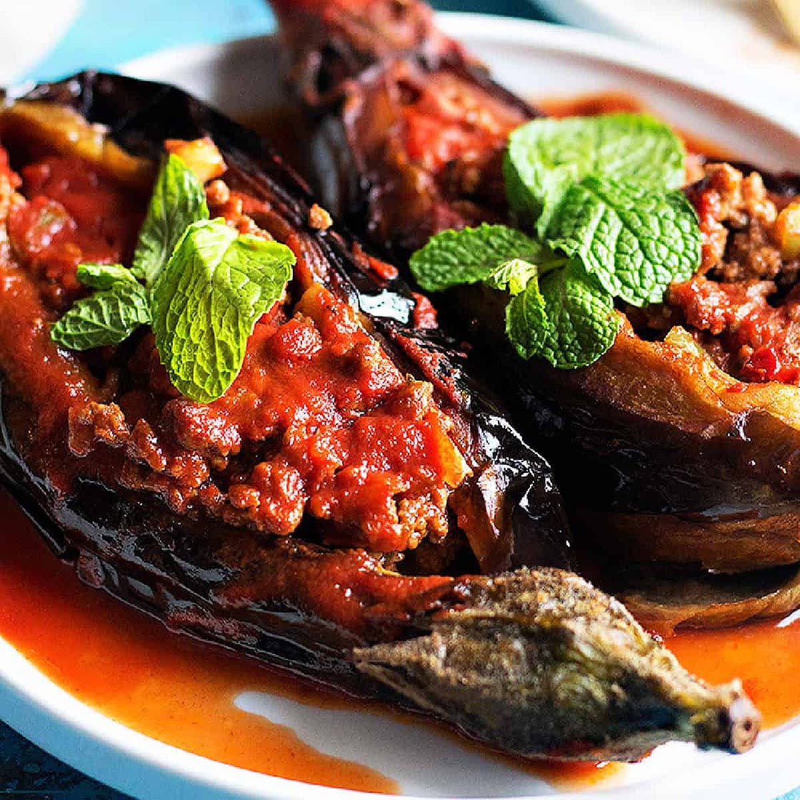 Karniyarik Turkish Stuffed Eggplant