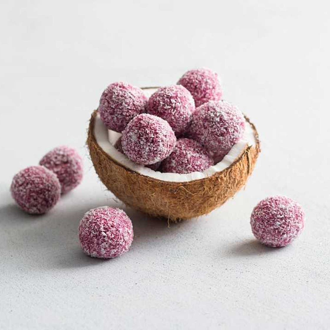 Coconut and beetroot balls