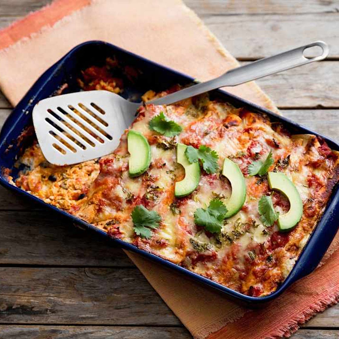 Sour cream and chicken enchiladas