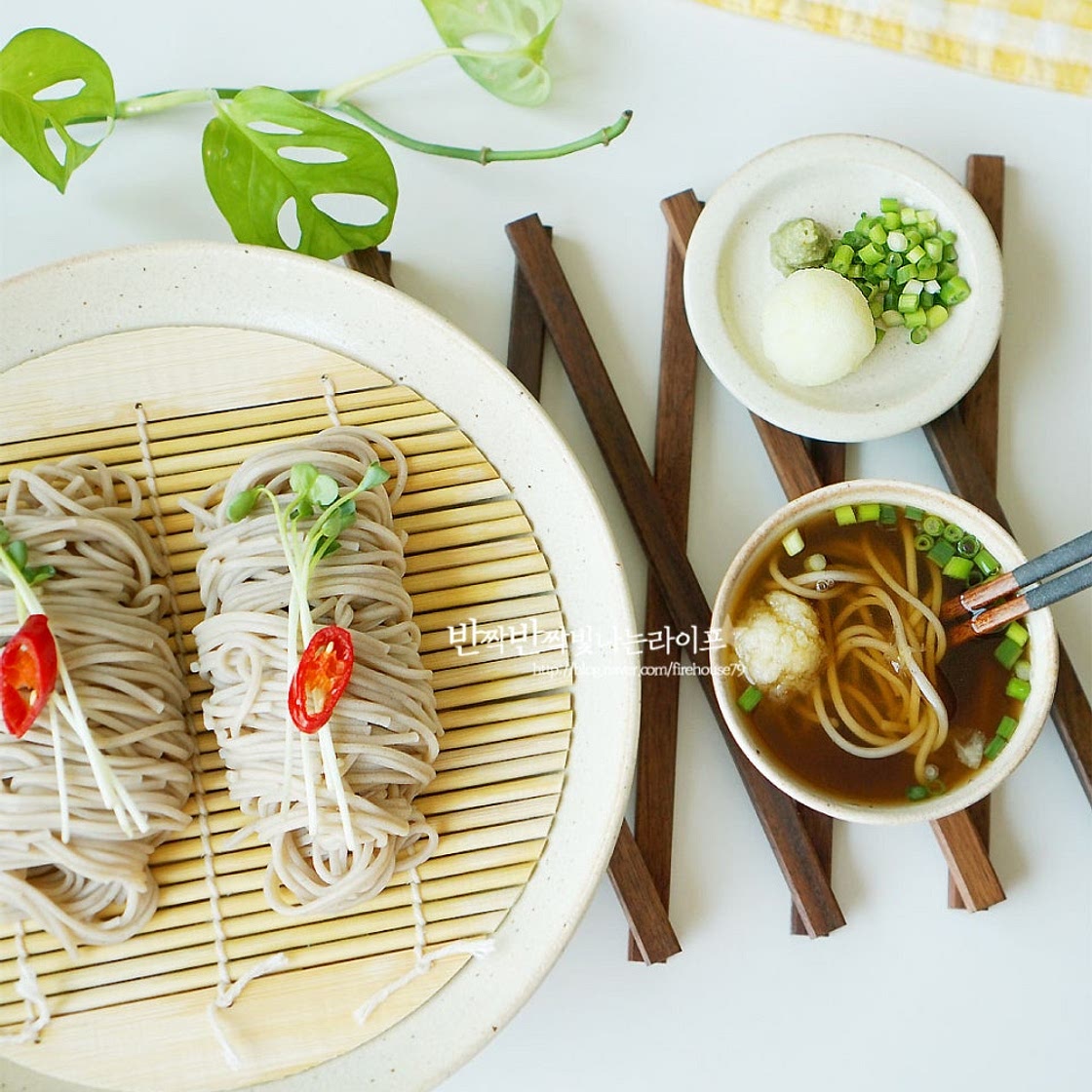 메밀소바 냉모밀 만들기 메밀국수 육수 장국 쯔유 만들기
