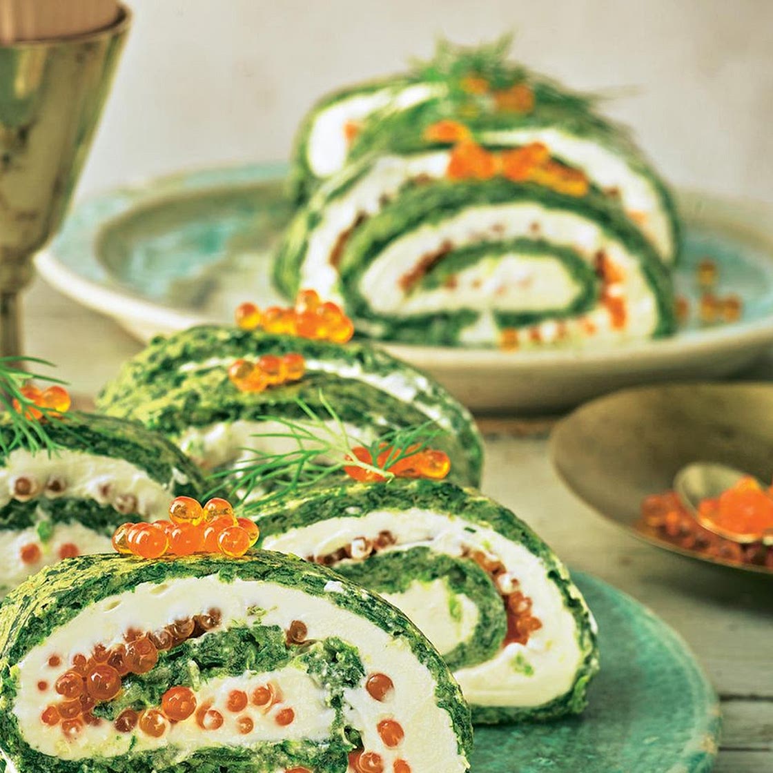 Spinat-Omelett-Röllchen