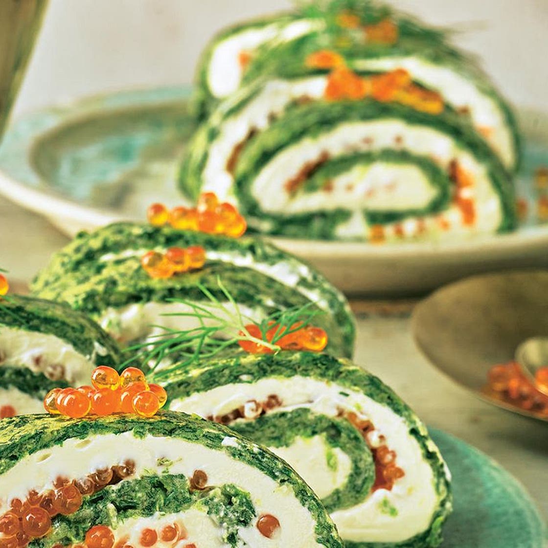 Spinat-Omelett-Röllchen