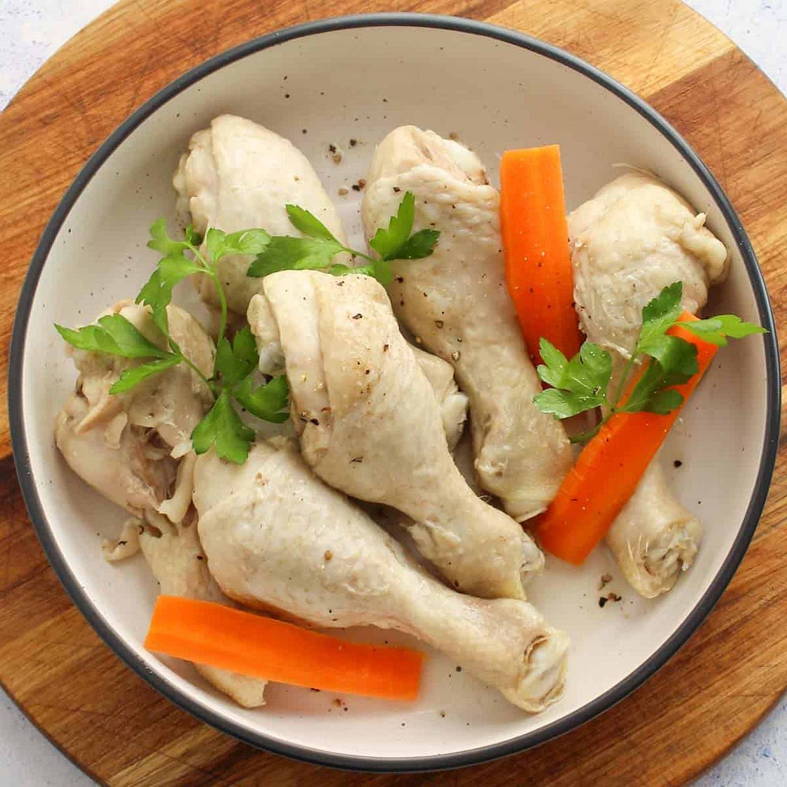How to boil chicken legs (drumsticks)