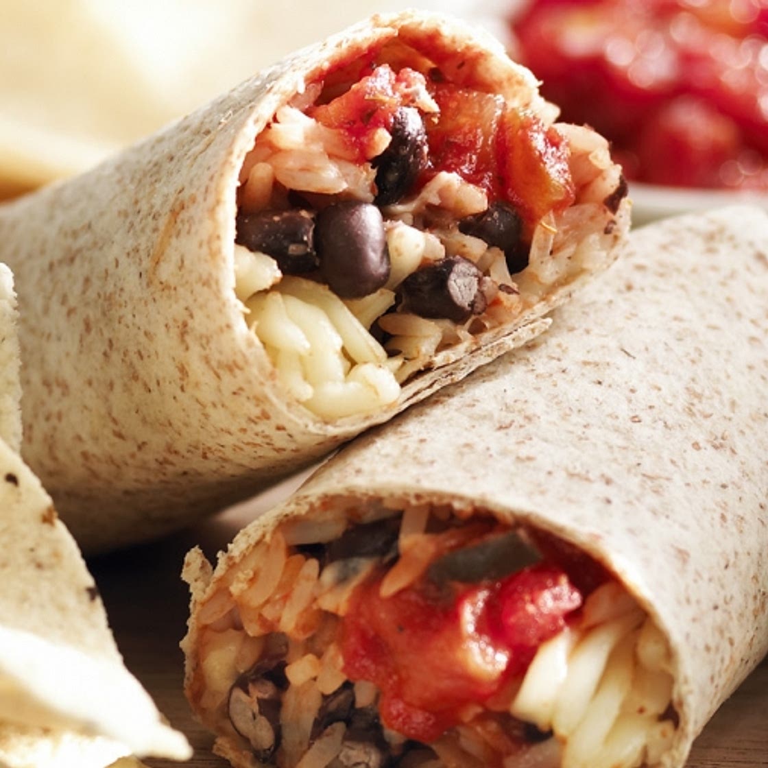 Salsa Rice and Bean Burritos