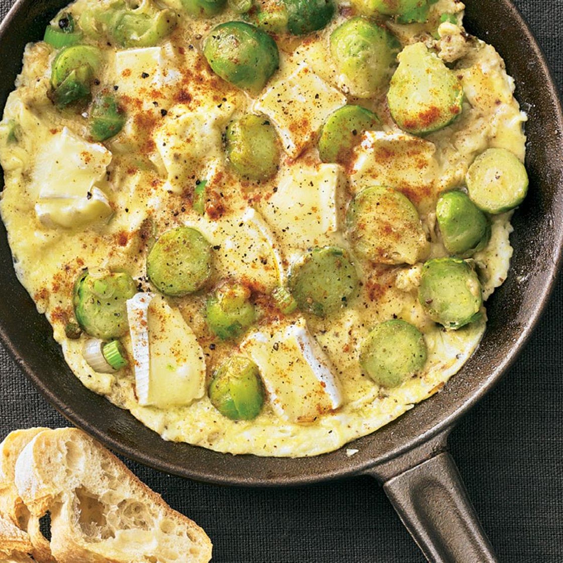 Rosenkohl-Omelett mit Brie