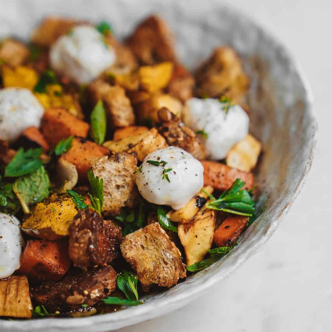 Roasted Vegetable Panzanella Salad