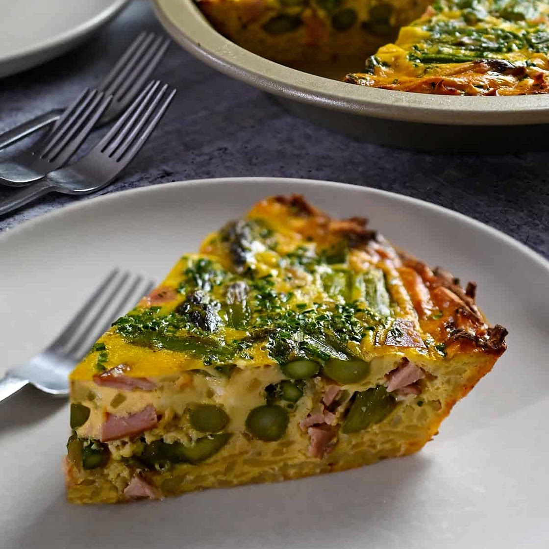Asparagus Quiche (Paleo, Whole30, Gluten Free, Dairy Free)