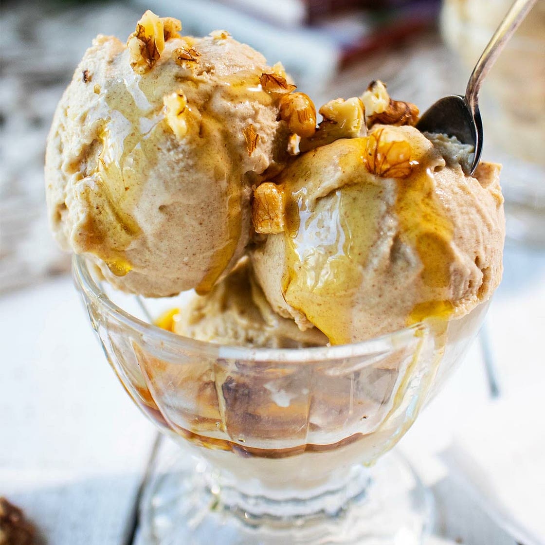 Vegan Gelato With Date Caramel