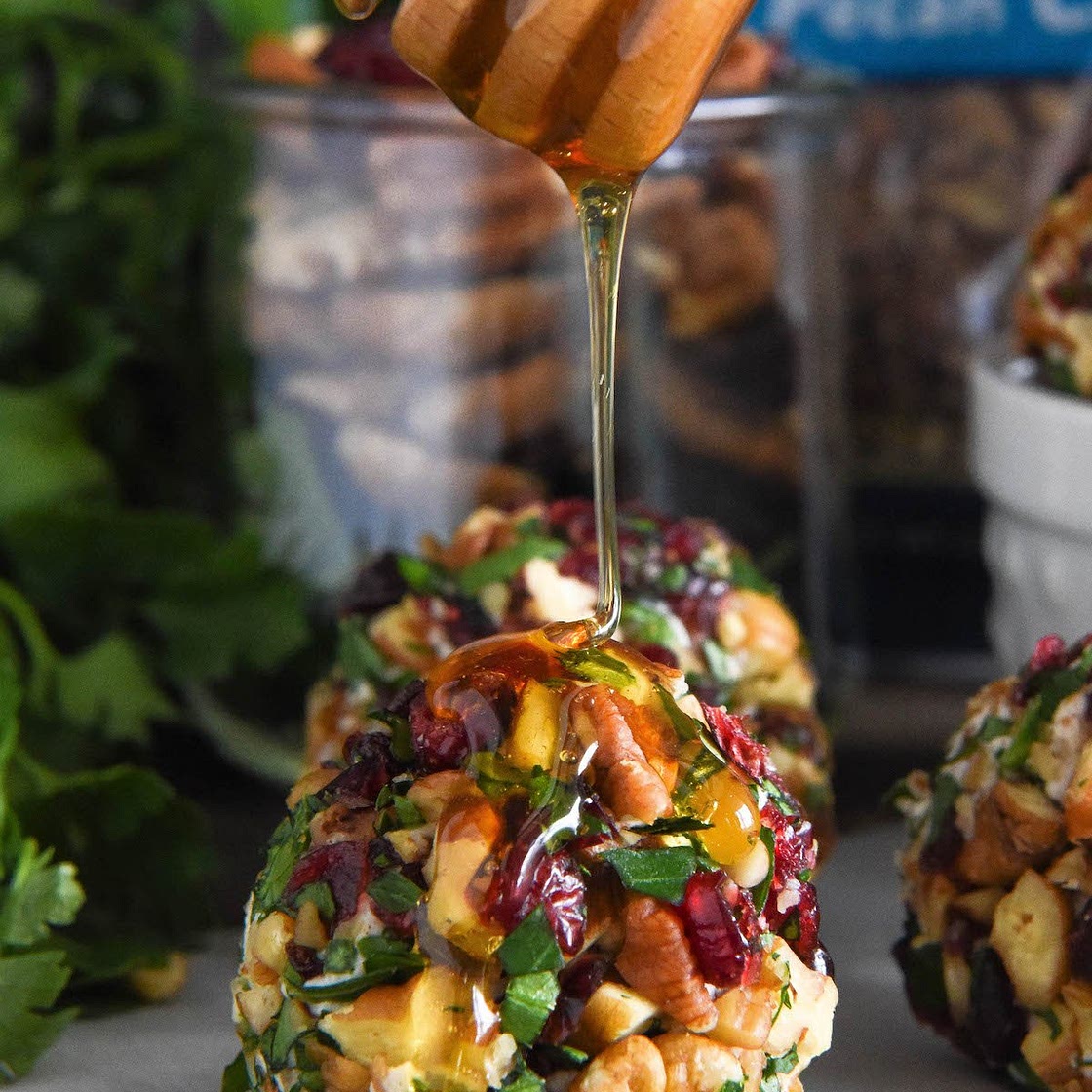 Cranberry Pecan Goat Cheese Truffles