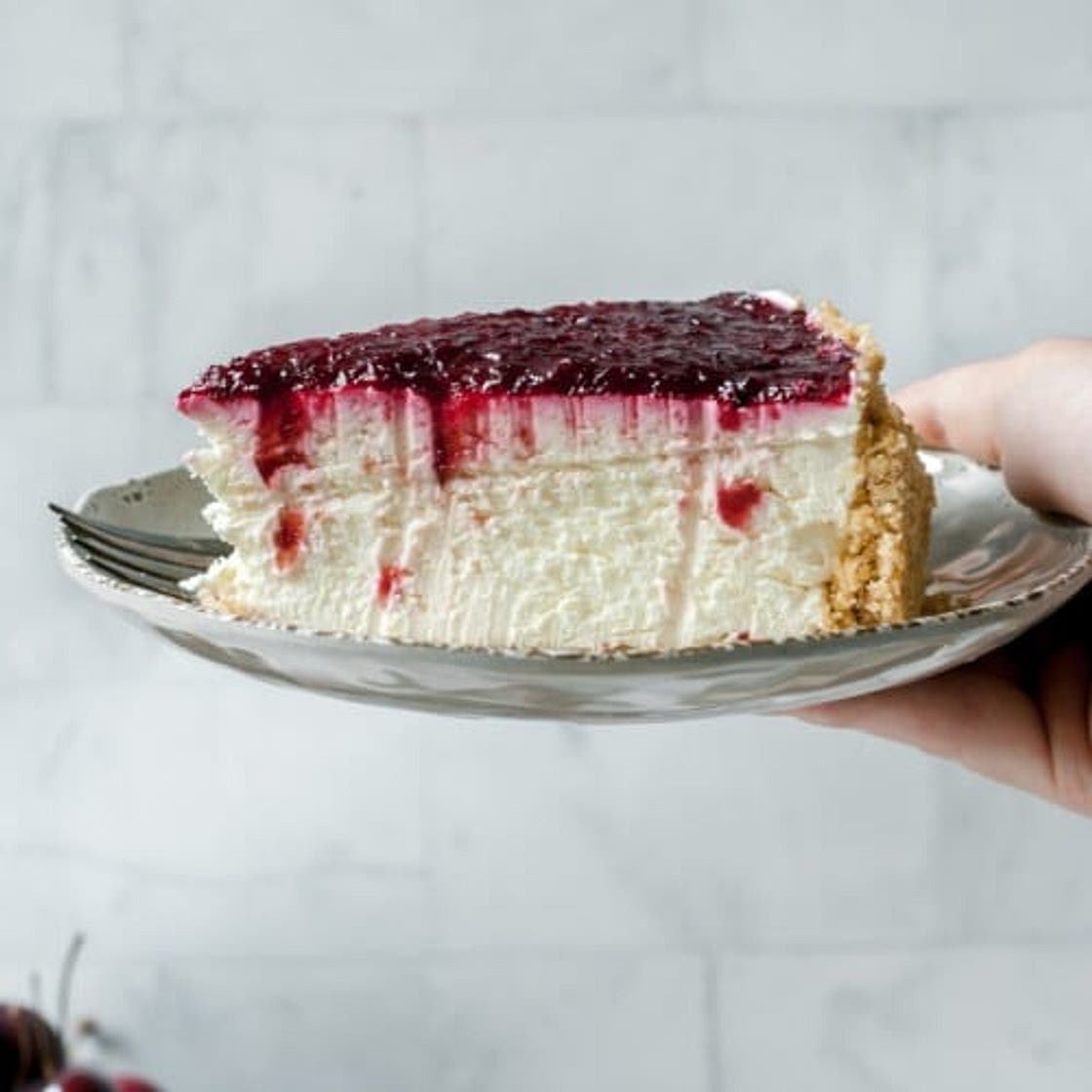 Cherry cheesecake – no bake