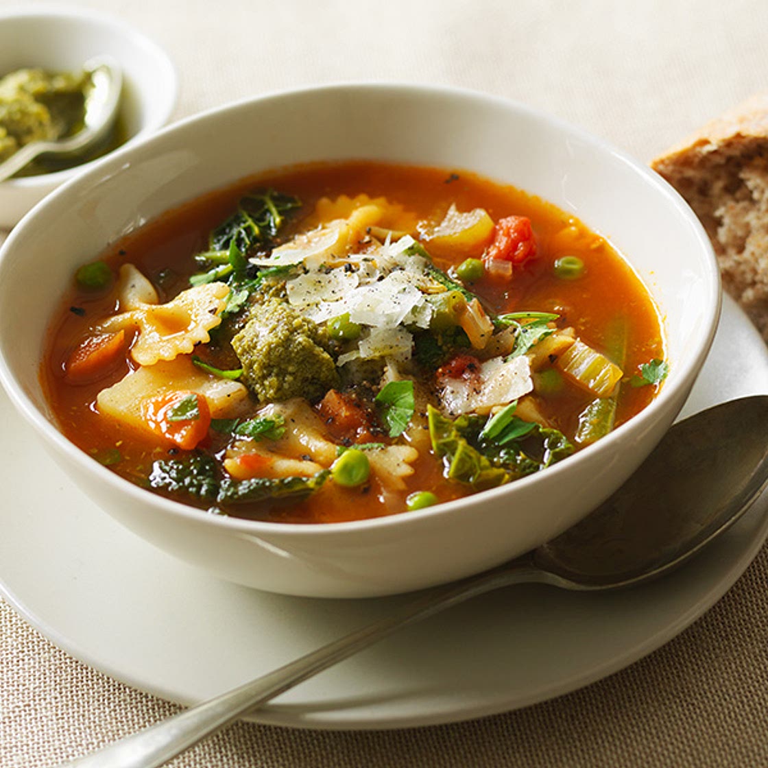 Hearty minestrone soup