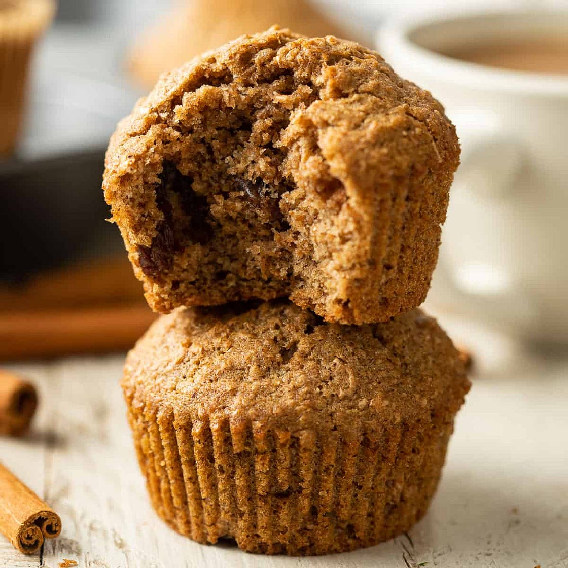 Cinnamon & Spice Vegan Bran Muffins