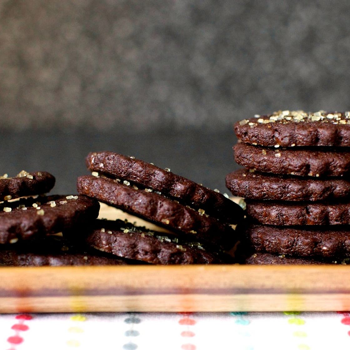 intensely chocolate sables