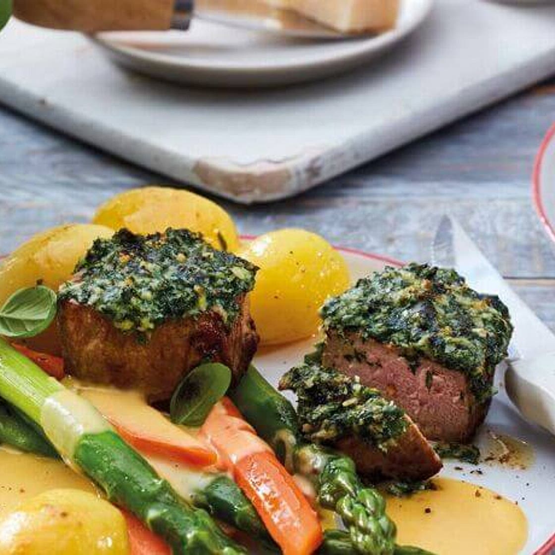 Schweinemedaillons mit Hollandaise