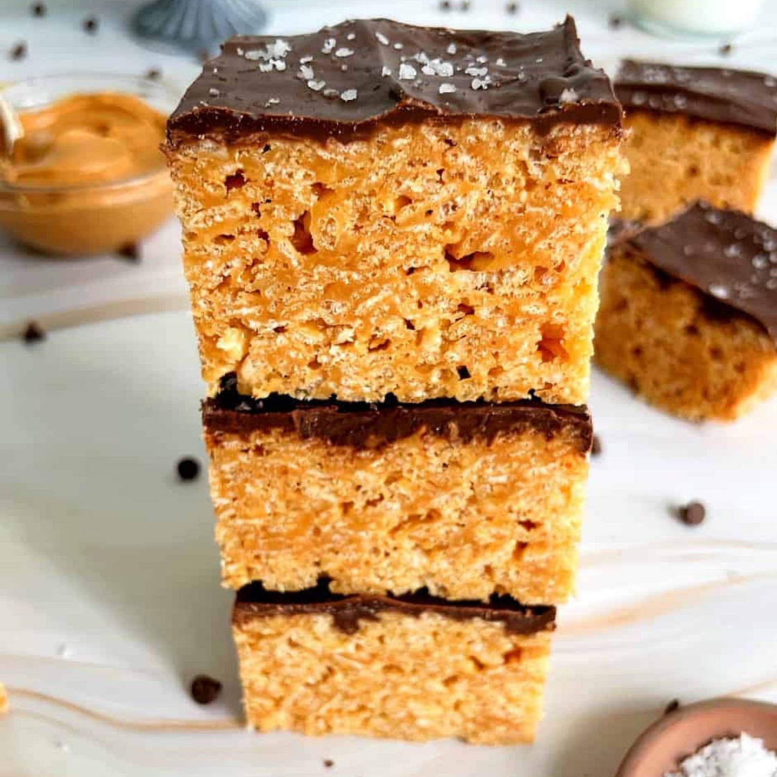 Chocolate Peanut Butter Rice Krispie Treats